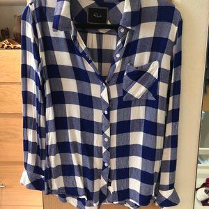 Rails Hunter Button Down Shirt, Cobalt/White Check
